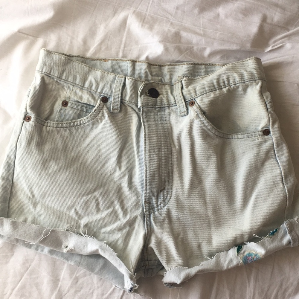 Levi’s high waist jean shorts